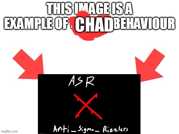 This image is a example of clown behaviour | CHAD | image tagged in this image is a example of clown behaviour | made w/ Imgflip meme maker