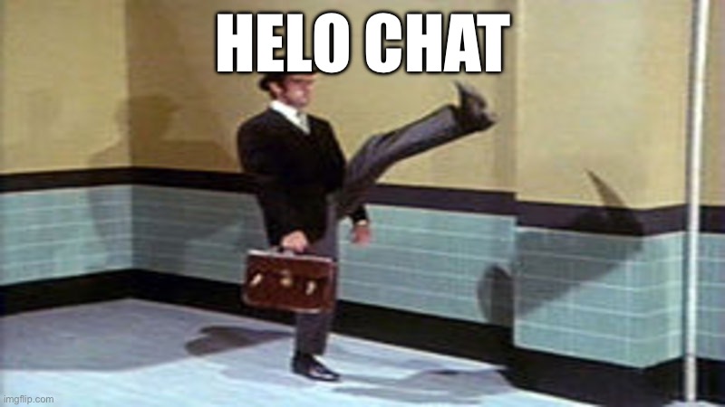 Ministry of Silly Walks | HELO CHAT | image tagged in ministry of silly walks | made w/ Imgflip meme maker