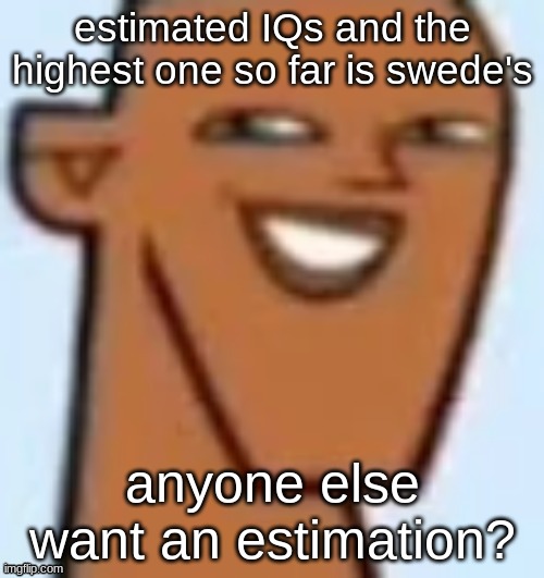 justin | estimated IQs and the highest one so far is swede's; anyone else want an estimation? | image tagged in justin | made w/ Imgflip meme maker