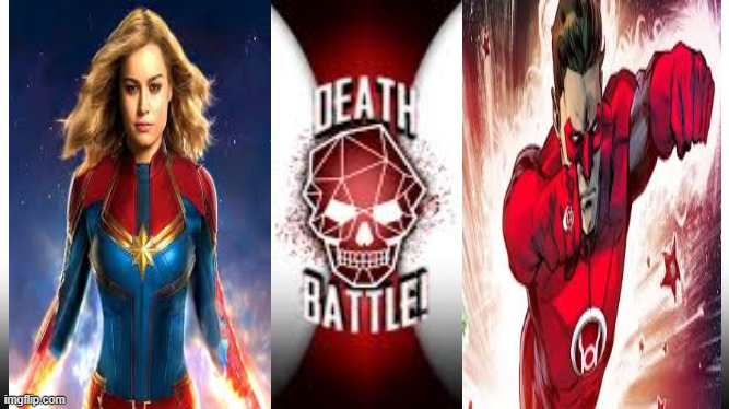 Captain Marvel and Red Lantern/Hal Jordan | image tagged in death battle | made w/ Imgflip meme maker