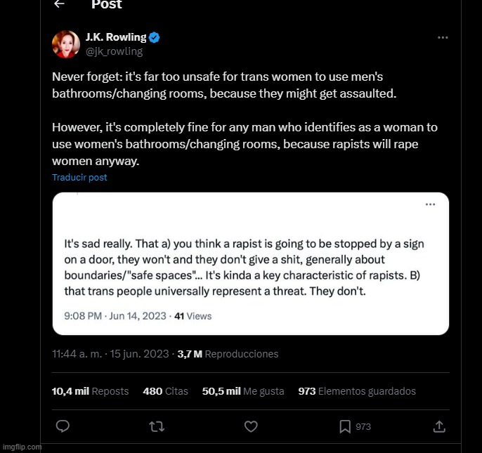 Damn, she really is a transphobe | made w/ Imgflip meme maker