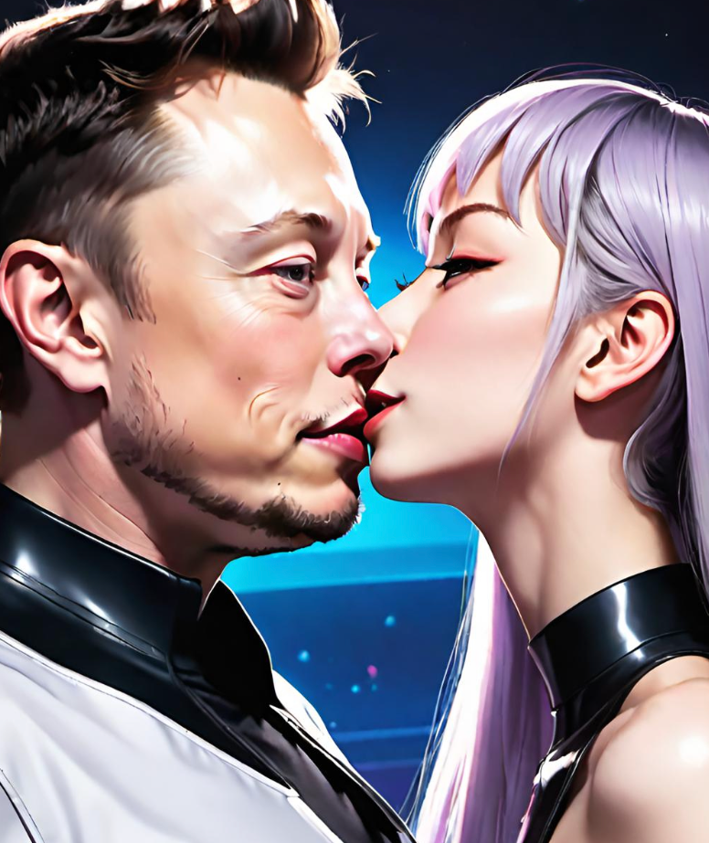 High Quality Kiss elon Blank Meme Template