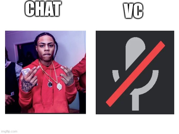 real | CHAT; VC | image tagged in discord | made w/ Imgflip meme maker