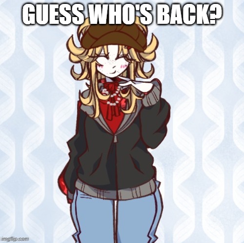 iridium announcement temp Made by sure_why_not v1 | GUESS WHO'S BACK? | image tagged in iridium announcement temp made by sure_why_not v1 | made w/ Imgflip meme maker