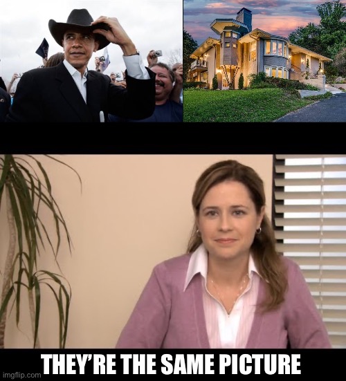 THEY’RE THE SAME PICTURE | image tagged in memes,obama cowboy hat,they're the same picture,house | made w/ Imgflip meme maker