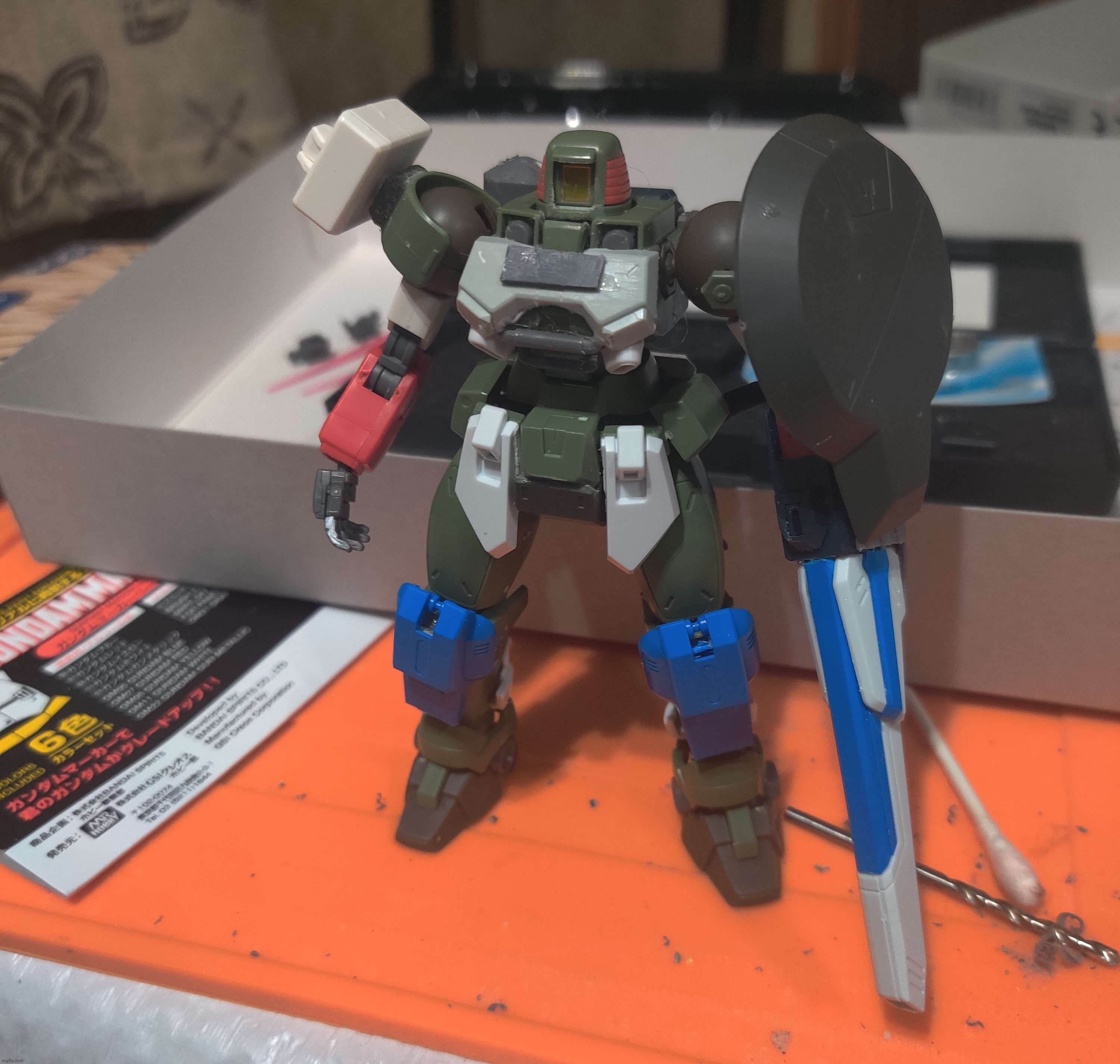 Almost forgot to fix the leg joints but now I've done it right and re-assembled it so y'all can see it before painting | made w/ Imgflip meme maker