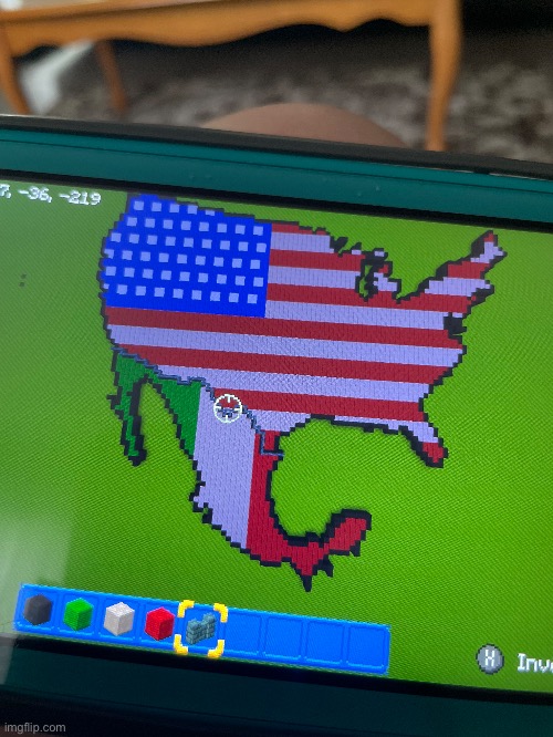 Built the US and Mexico in Minecraft! | image tagged in usa,mexico | made w/ Imgflip meme maker