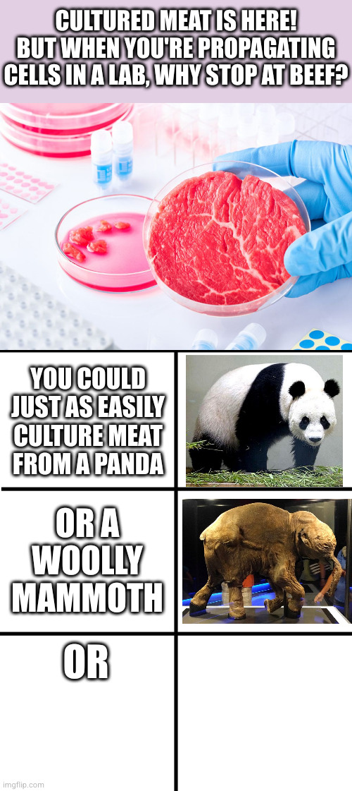 High Quality cultured meat Blank Meme Template