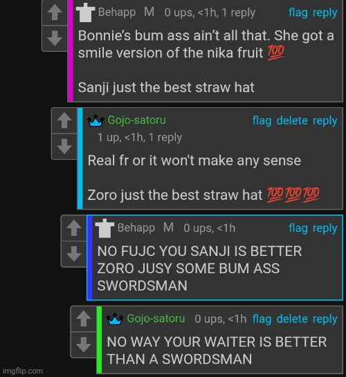 Zoro or sanji | made w/ Imgflip meme maker