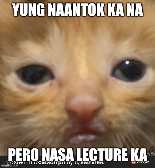 YUNG NAANTOK KA NA; PERO NASA LECTURE KA | made w/ Imgflip meme maker