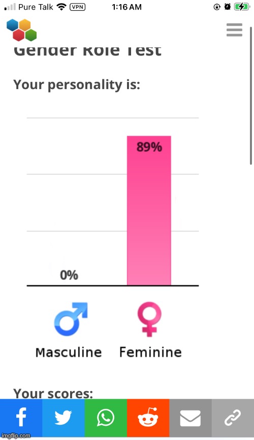 took that dumb test thing its not even a correct percentage wtf lmao | made w/ Imgflip meme maker