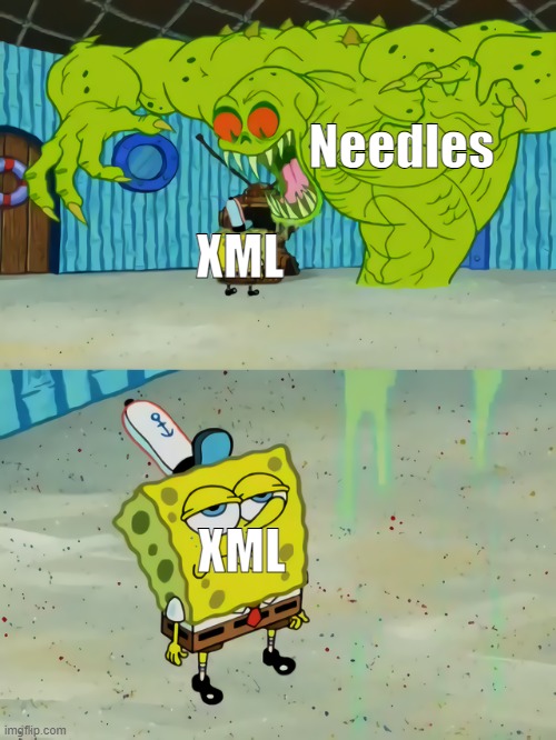 XML meme #4 | Needles; XML; XML | image tagged in ghost not scaring spongebob,fnf,fnf au,friday night funkin,xml hatsune | made w/ Imgflip meme maker