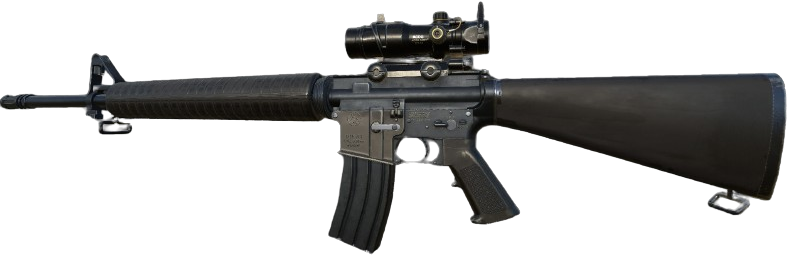 High Quality M16A3 with Acog-Scope (Left side) Blank Meme Template