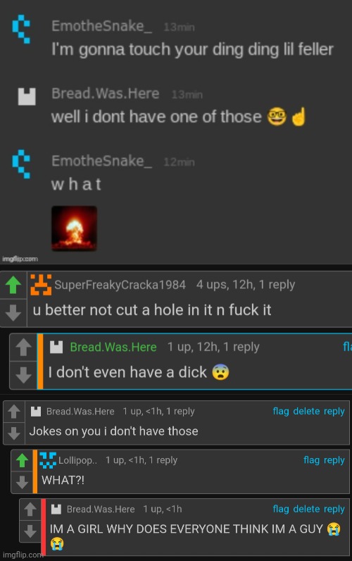 This is getting concerning chat im genderfluid but this is ridiculous | made w/ Imgflip meme maker