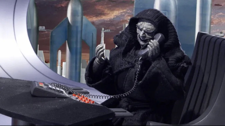 Emperor Palpatine's Phone Call Robot Chicken Star Wars Blank Meme Template