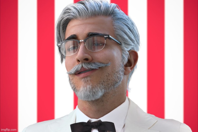 How to make this stream horny. Step 1: | image tagged in cgi colonel sanders | made w/ Imgflip meme maker
