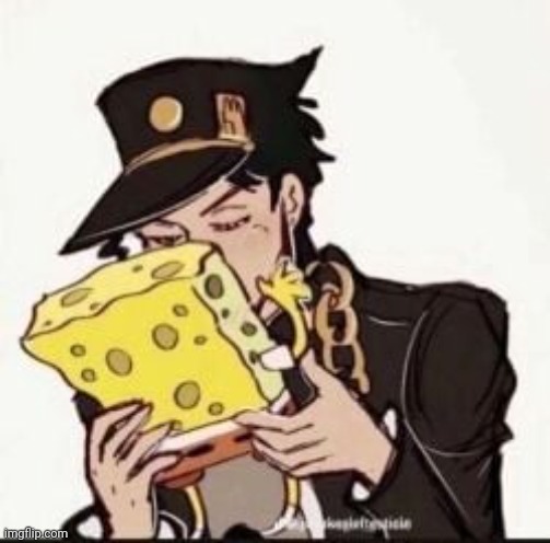 jotaro x spongebob | image tagged in jotaro x spongebob | made w/ Imgflip meme maker