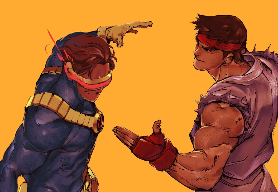 High Quality Cyclops and Ryu Blank Meme Template