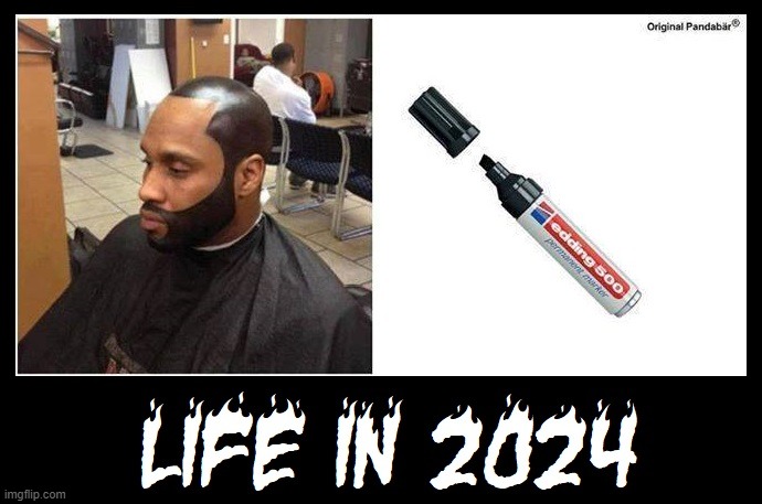 One of the Signs of the End of Civilization | image tagged in vince vance,barbershop,memes,bald,black,marker | made w/ Imgflip meme maker