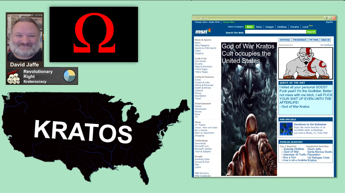 HoI4 TotA David Jaffe's Kratos (United States Kratos Cult) Blank Meme Template