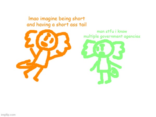 if you remember who the orange axolotl is then youre very orange certified | lmao imagine being short and having a short ass tail; man stfu i know multiple government agencies | made w/ Imgflip meme maker