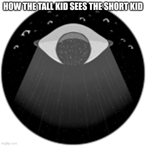 How the tall kid sees the short kid | HOW THE TALL KID SEES THE SHORT KID | image tagged in 100th,creation | made w/ Imgflip meme maker