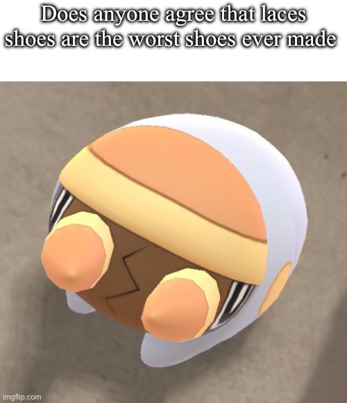 Lil Grubber | Does anyone agree that laces shoes are the worst shoes ever made | image tagged in lil grubber | made w/ Imgflip meme maker