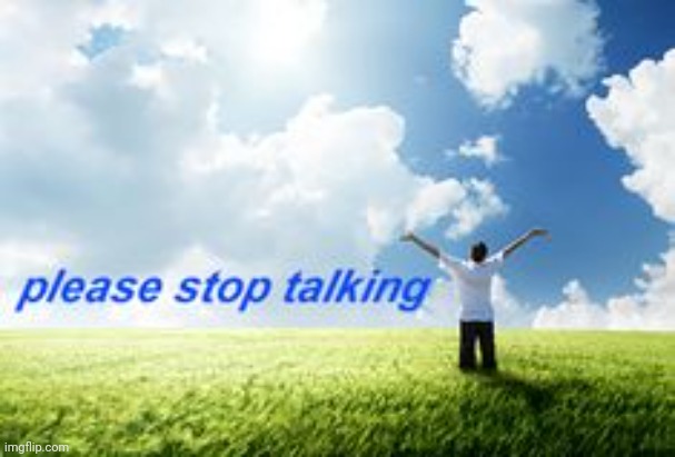 please stop talking | image tagged in please stop talking | made w/ Imgflip meme maker
