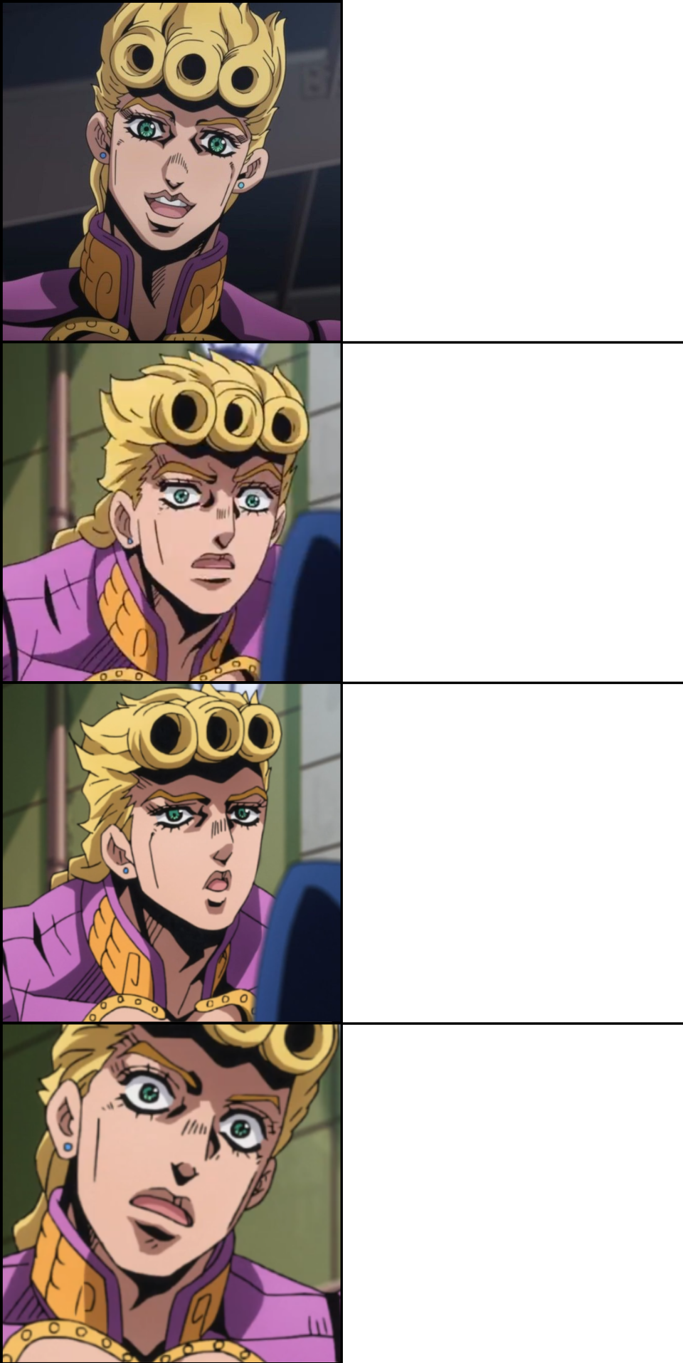 JJBA part 5 - Giorno Giovanna meme but longer Blank Meme Template