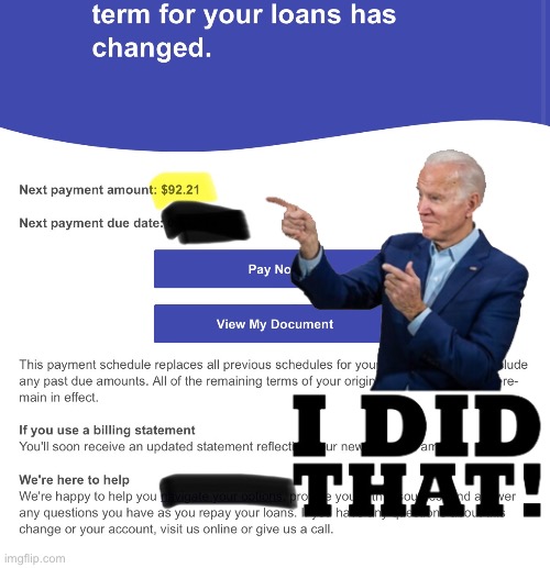 Down from 358.91…I nearly choked on my coffee. Thanks Joe. | image tagged in student loans,joe biden,its joever,left is best,i did that | made w/ Imgflip meme maker