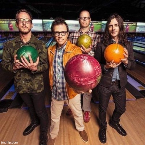 weezer bowling | image tagged in weezer bowling | made w/ Imgflip meme maker