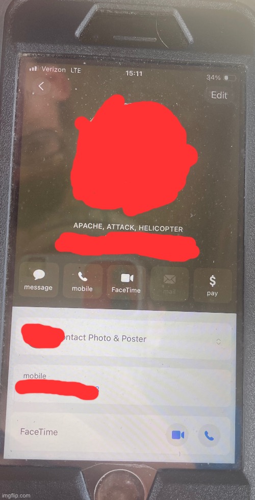 My friend put my pronouns as Apache, Attack, Helicopter in his phone lol | made w/ Imgflip meme maker