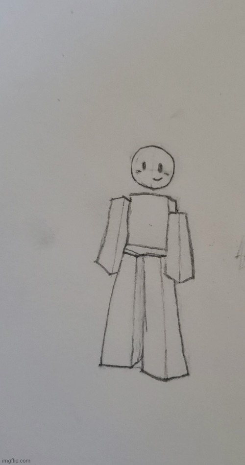 Just a goofy roblox sketch also, does anyone has any tips on poses? I suck at it | made w/ Imgflip meme maker