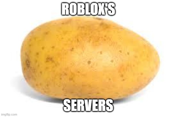 ROBLOX'S SERVERS | image tagged in potato | made w/ Imgflip meme maker