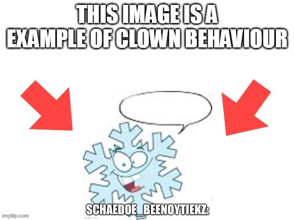 This means that it's cringe (Said that because people think the meaning means funny) | image tagged in this image is a example of clown behaviour | made w/ Imgflip meme maker