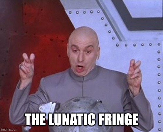 Dr Evil Laser Meme | THE LUNATIC FRINGE | image tagged in memes,dr evil laser | made w/ Imgflip meme maker