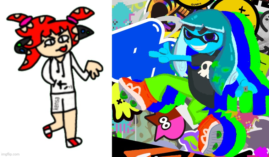 image tagged in splatza,skatez squidzy art | made w/ Imgflip meme maker