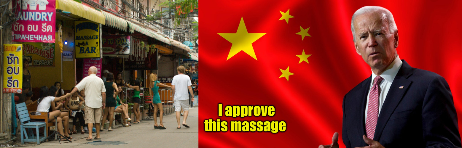 I approve this massage | image tagged in thailand massage,china joe | made w/ Imgflip meme maker