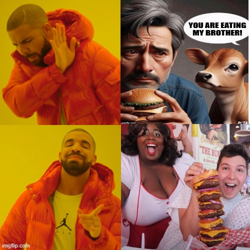 Why be vegan and sad?  Be a carnivore and be happy!! | image tagged in burgers,happiness is,peta | made w/ Imgflip meme maker