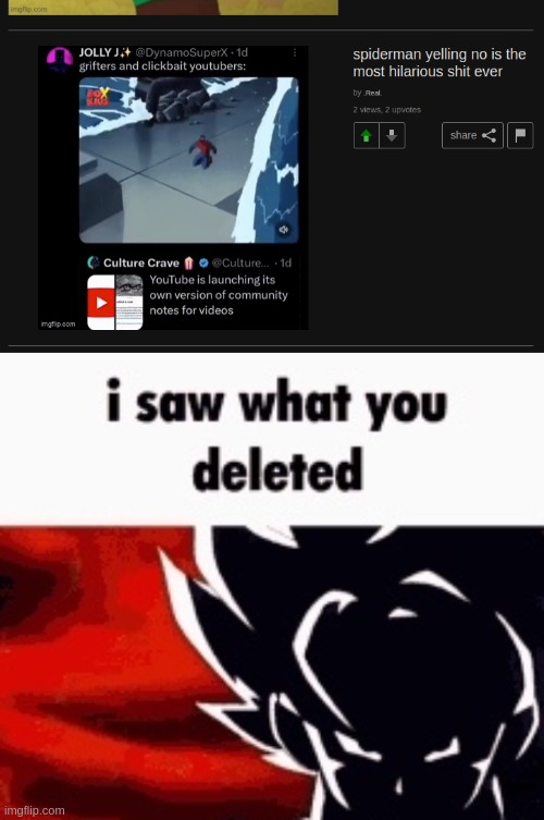 image tagged in i saw what you deleted | made w/ Imgflip meme maker