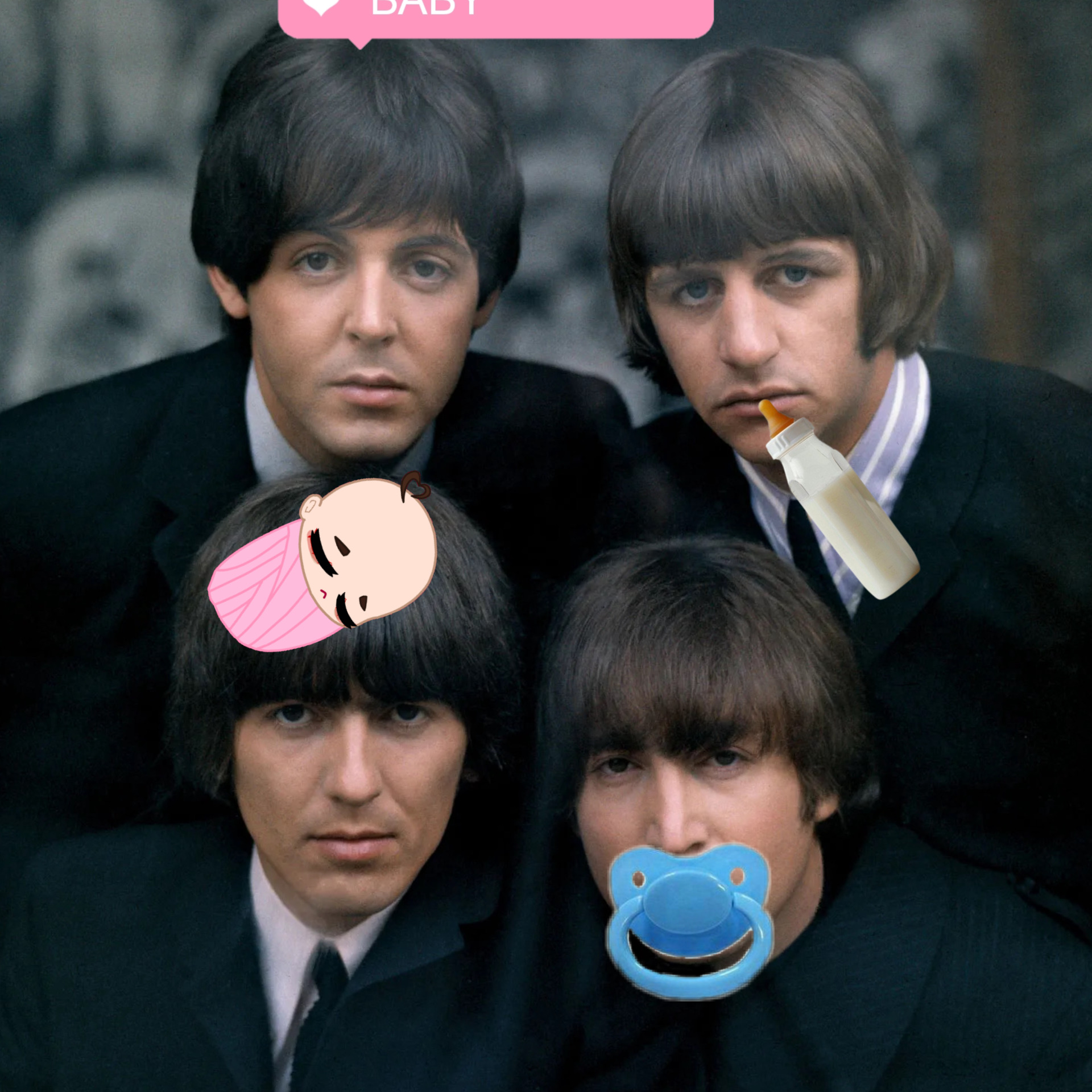 Baby beatles Blank Meme Template