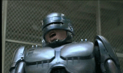 Hawk Tuah Robocop Blank Meme Template