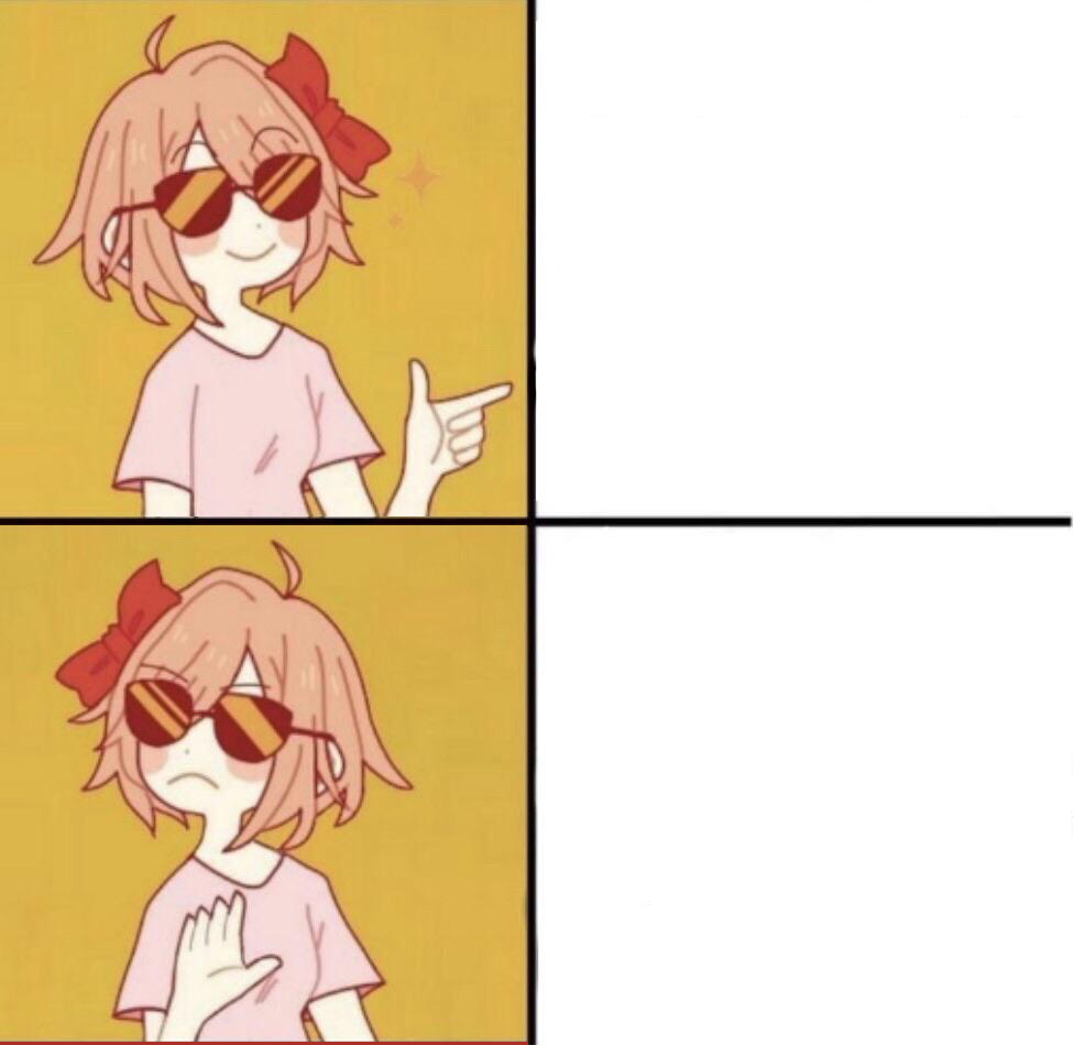 High Quality yes no girl Blank Meme Template