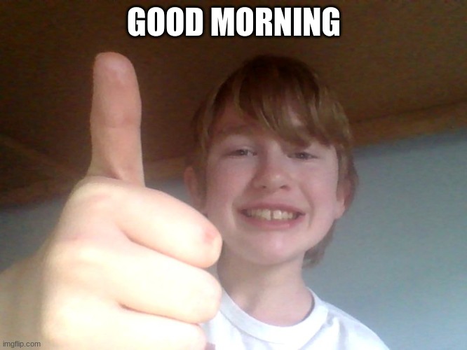 and no i'm not 12 you idiots | GOOD MORNING | image tagged in good for you bro | made w/ Imgflip meme maker