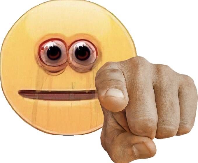 High Quality pointing emoji Blank Meme Template