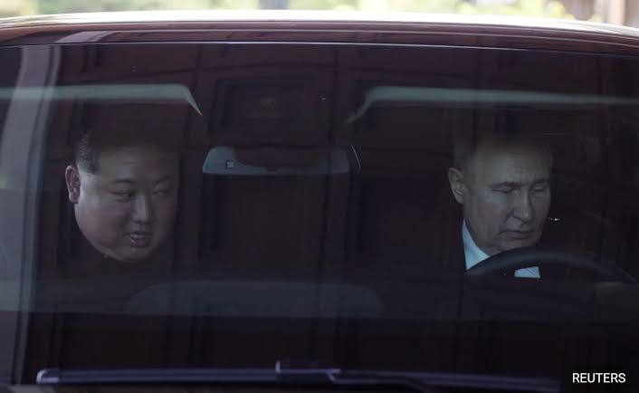 Putin kim car Blank Meme Template