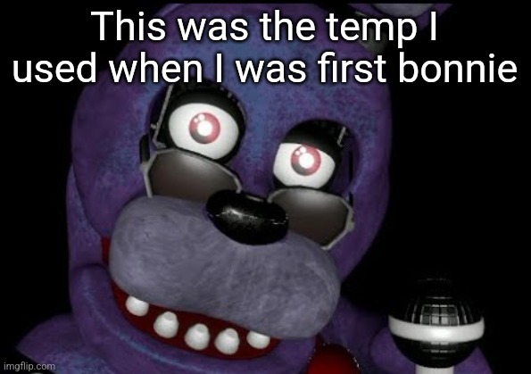 goofster 2 | This was the temp I used when I was first bonnie | image tagged in goofster 2 | made w/ Imgflip meme maker