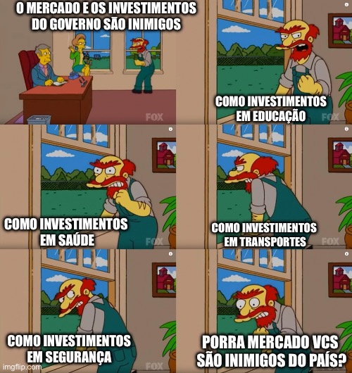 Roberto Campos neto e o mercado | O MERCADO E OS INVESTIMENTOS DO GOVERNO SĀO INIMIGOS; COMO INVESTIMENTOS EM EDUCAÇÃO; COMO INVESTIMENTOS 
EM SAÚDE; COMO INVESTIMENTOS 
EM TRANSPORTES; PORRA MERCADO VCS
 SÃO INIMIGOS DO PAÍS? COMO INVESTIMENTOS
EM SEGURANÇA | image tagged in campos neto,mercado,copom,taxa selic,brasil,banco central | made w/ Imgflip meme maker