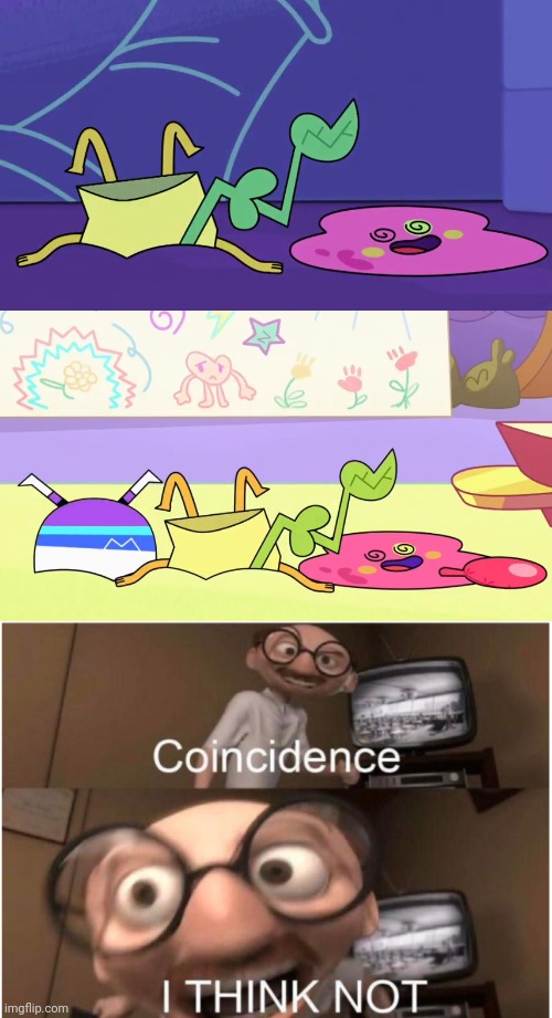 When animation gets re-used in some episodes of animated series | image tagged in coincidence i think not,memes,animation,cartoons,ba da bean,funny | made w/ Imgflip meme maker