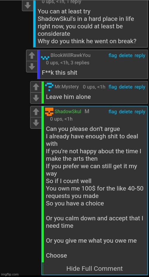 It count for everyone who get mad at me for taking to much time (the price depends on the number of request you asked) | made w/ Imgflip meme maker